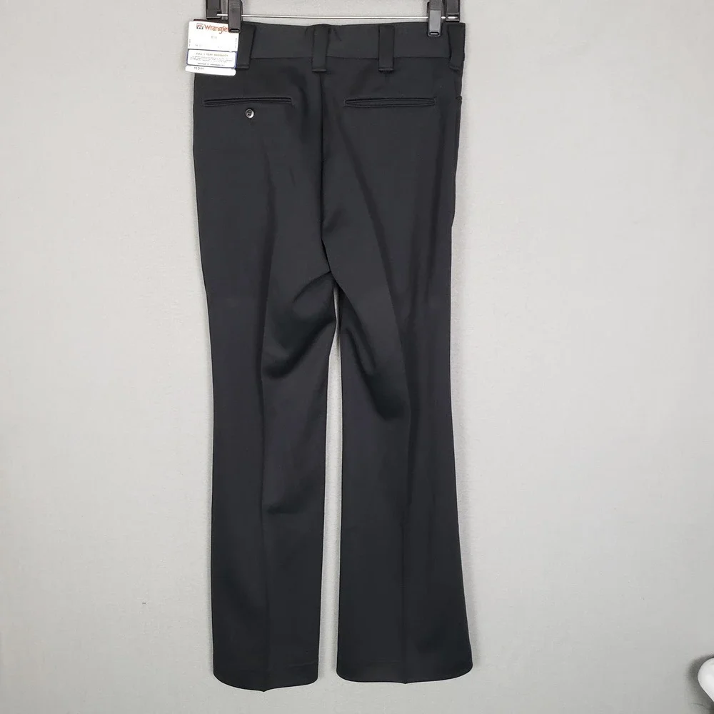 Vintage Wrangler Knit Dress Pants Black Made In USA Size 30x30 Deadstock NWT